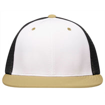 Pacific Headwear White/Black/Vegas Premium M2 Performance Trucker FlexFit Cap