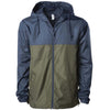 Independent Trading Co. Unisex Classic Navy/Army Light Weight Windbreaker Zip Jacket