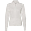 Independent Trading Co. Women's White Poly-Tech Full-Zip Track Jacket