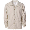 Independent Trading Co. Men's Classic Khaki Water Resistant Windbreaker Coaches Jacket