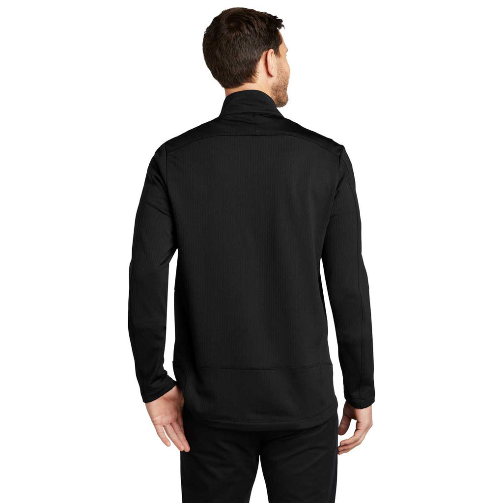 Port Authority Men's Deep Black Grid Fleece Jacket