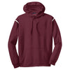 Sport-Tek Men's Maroon/White Tech Fleece Colorblock Hooded Sweatshirt