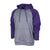BAW Men's Heather Black/Purple Raglan Sleeve Fleece Hooded