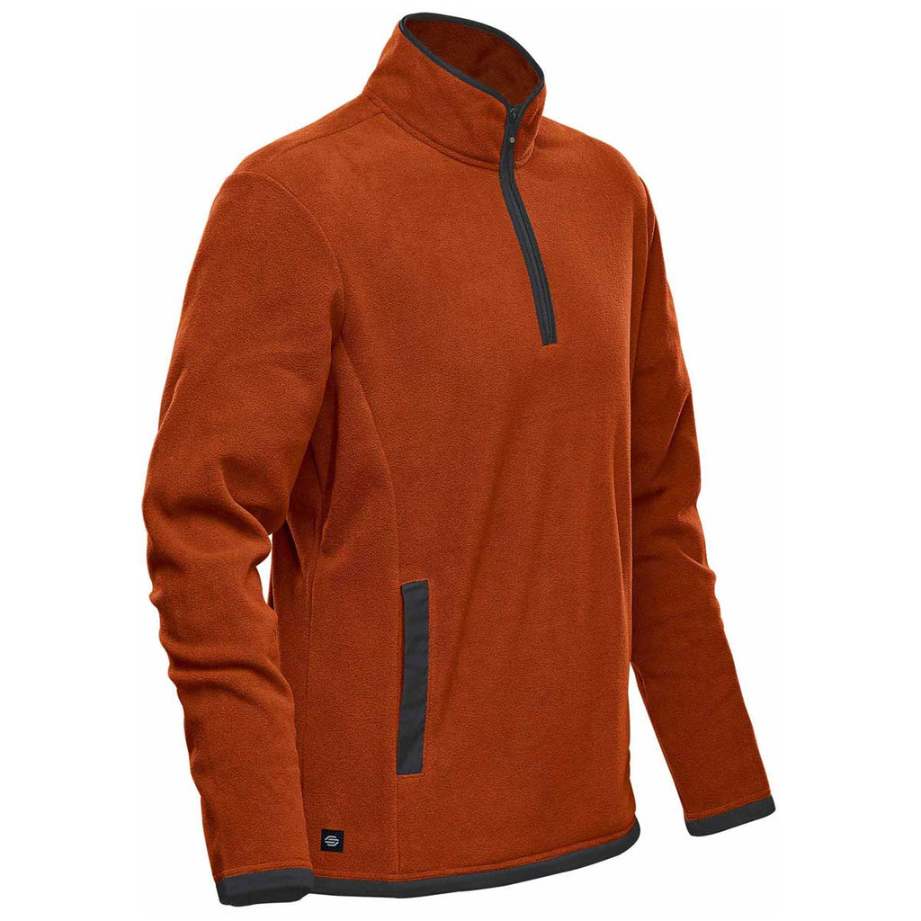 Stormtech Men's Burnt Orange/Graphite Shasta Tech Fleece Quarter Zip