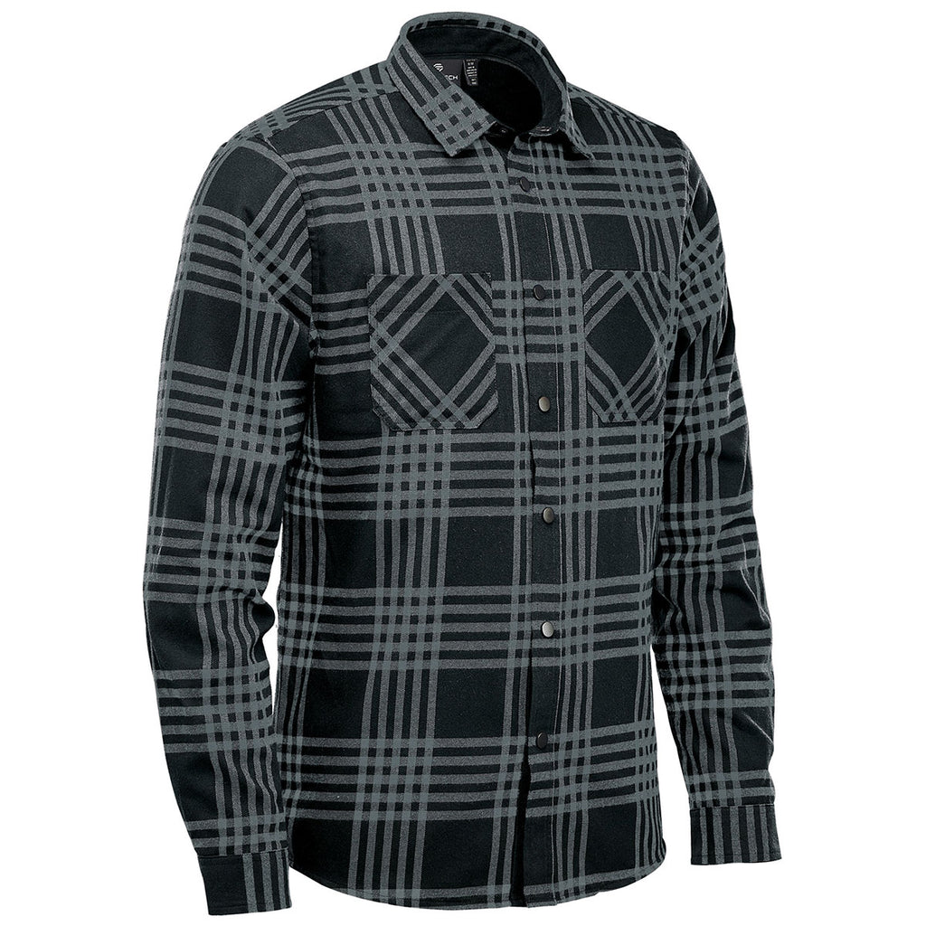 Stormtech Men's Carbon/ Black Santa Fe Long Sleeve Shirt