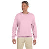 Gildan Unisex Light Pink Heavy Blend 50/50 Fleece Crew