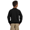 Gildan Youth Black Heavy Blend 8 oz. 50/50 Fleece Crew