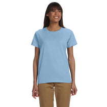 Gildan Women's Light Blue Ultra Cotton 6 oz. T-Shirt
