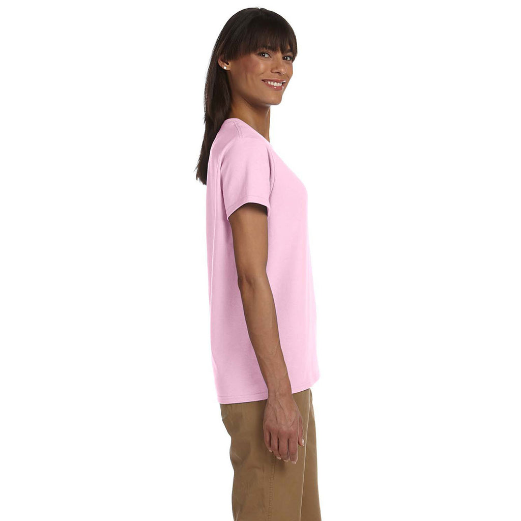 Gildan Women's Light Pink Ultra Cotton 6 oz. T-Shirt