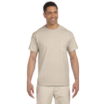 Gildan Unisex Sand Ultra Cotton Pocket T-Shirt