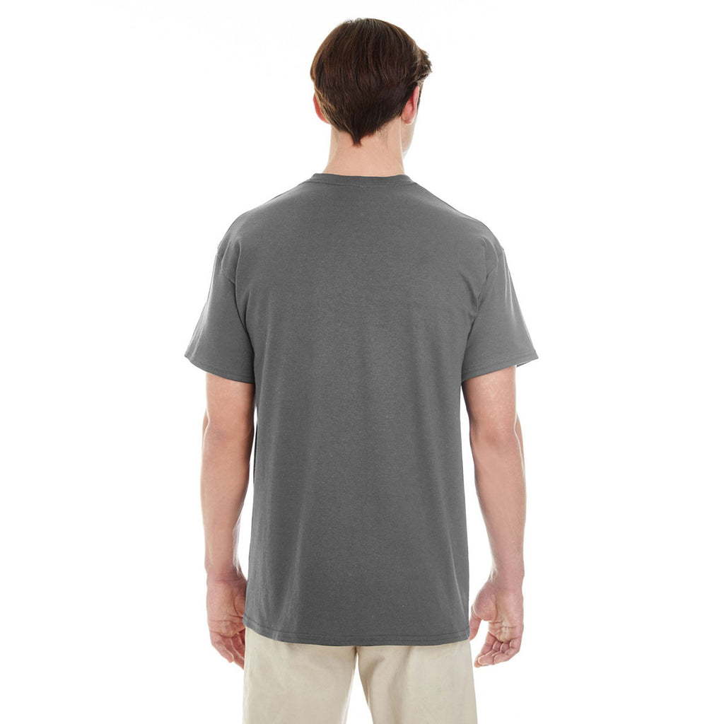 Gildan Men's Charcoal Heavy Cotton 5.3 oz. Pocket T-Shirt