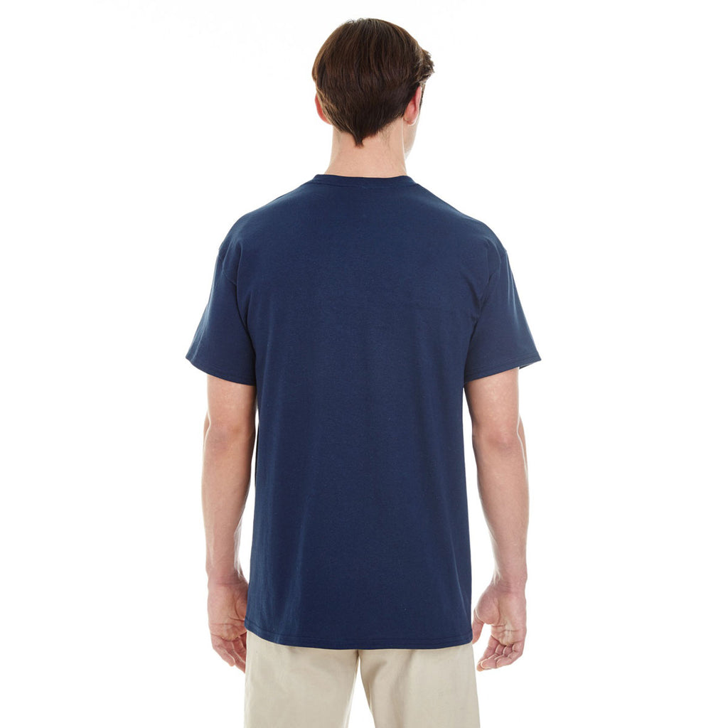 Gildan Men's Navy Heavy Cotton 5.3 oz. Pocket T-Shirt