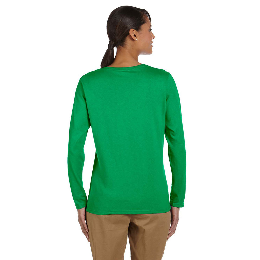 Gildan Women's Irish Green Heavy Cotton 5.3 oz. Long-Sleeve T-Shirt