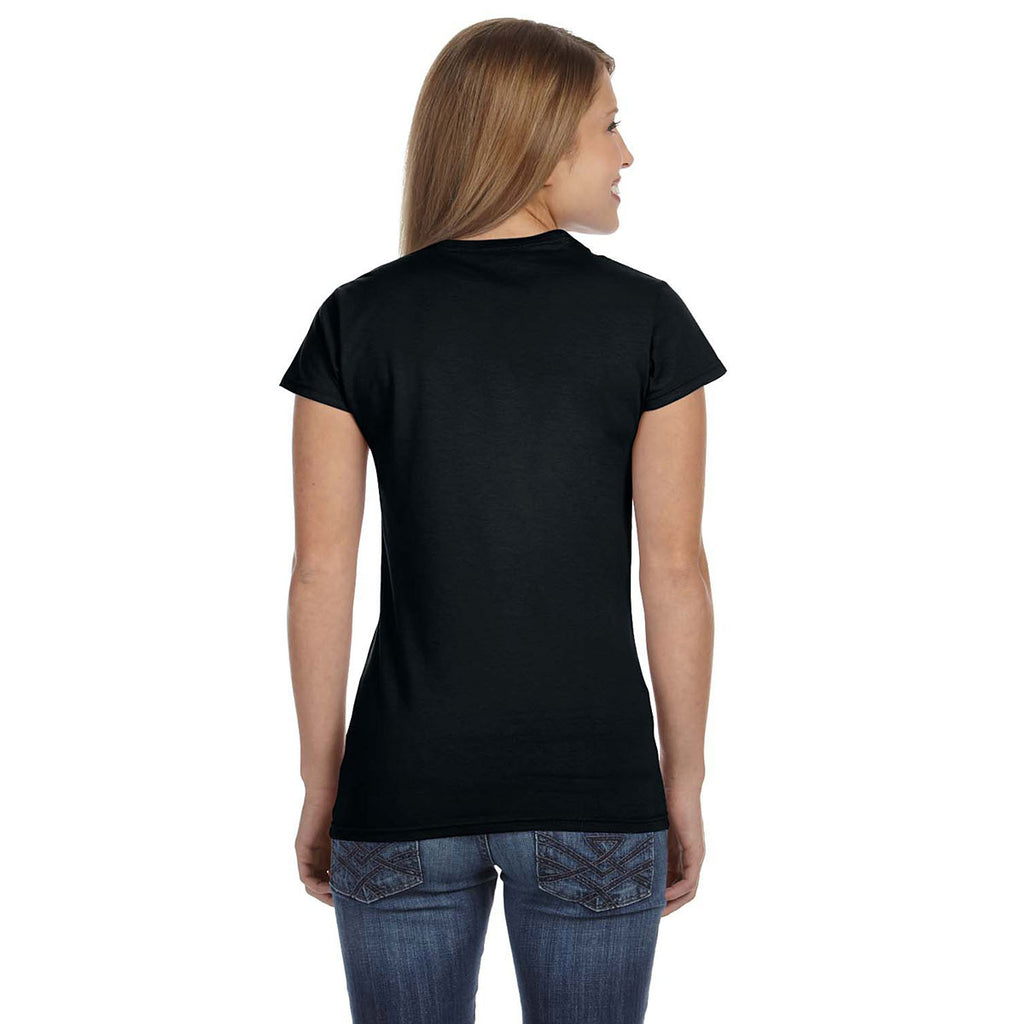 Gildan Women's Black Softstyle 4.5 oz. Fitted T-Shirt