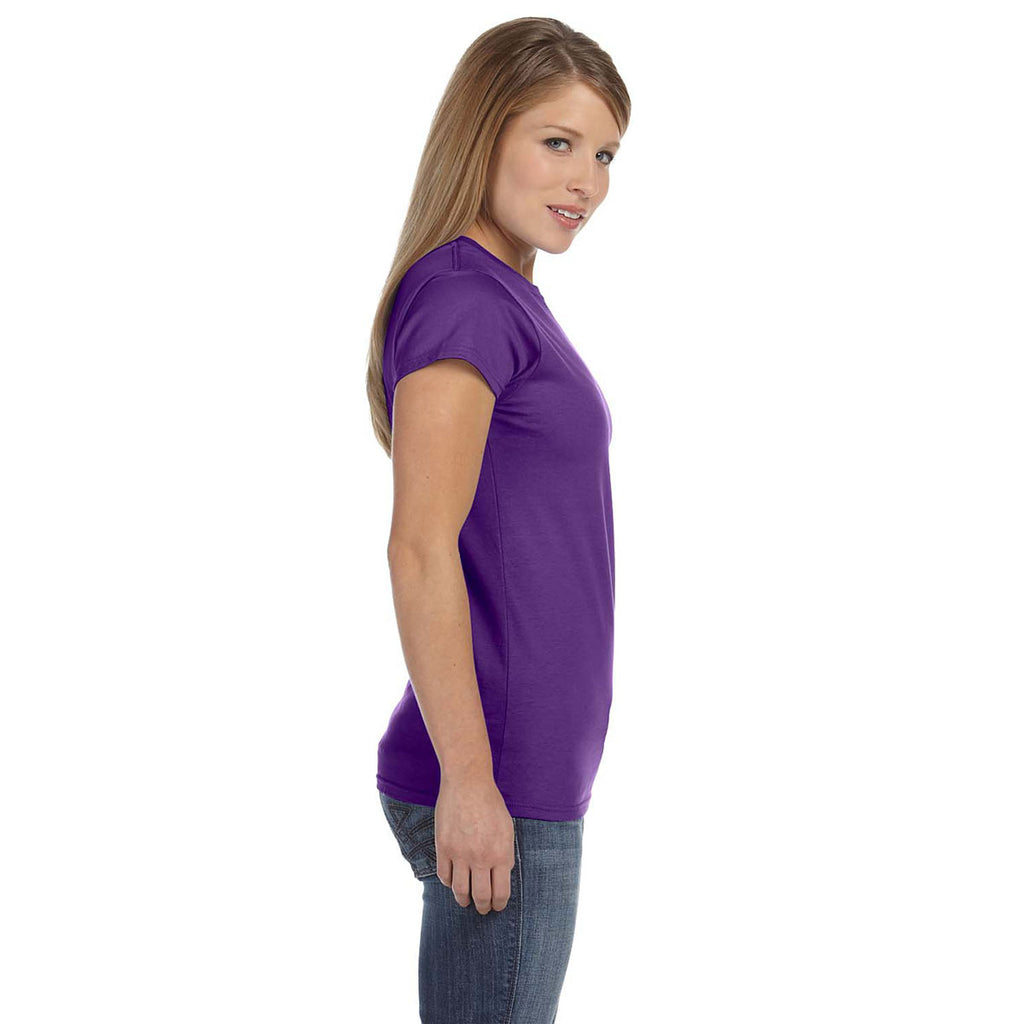 Gildan Women's Purple Softstyle 4.5 oz. Fitted T-Shirt