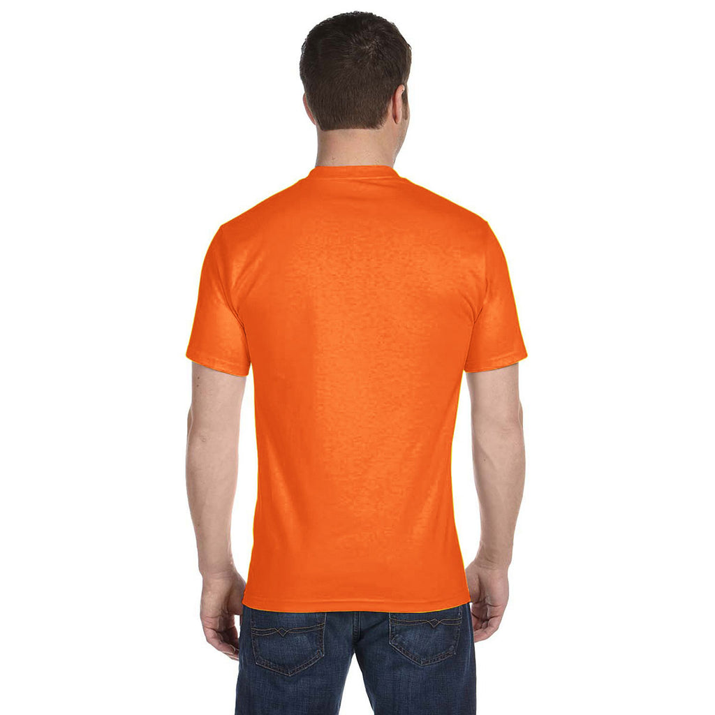 Gildan Unisex Safety Orange 5.5 oz. 50/50 T-Shirt