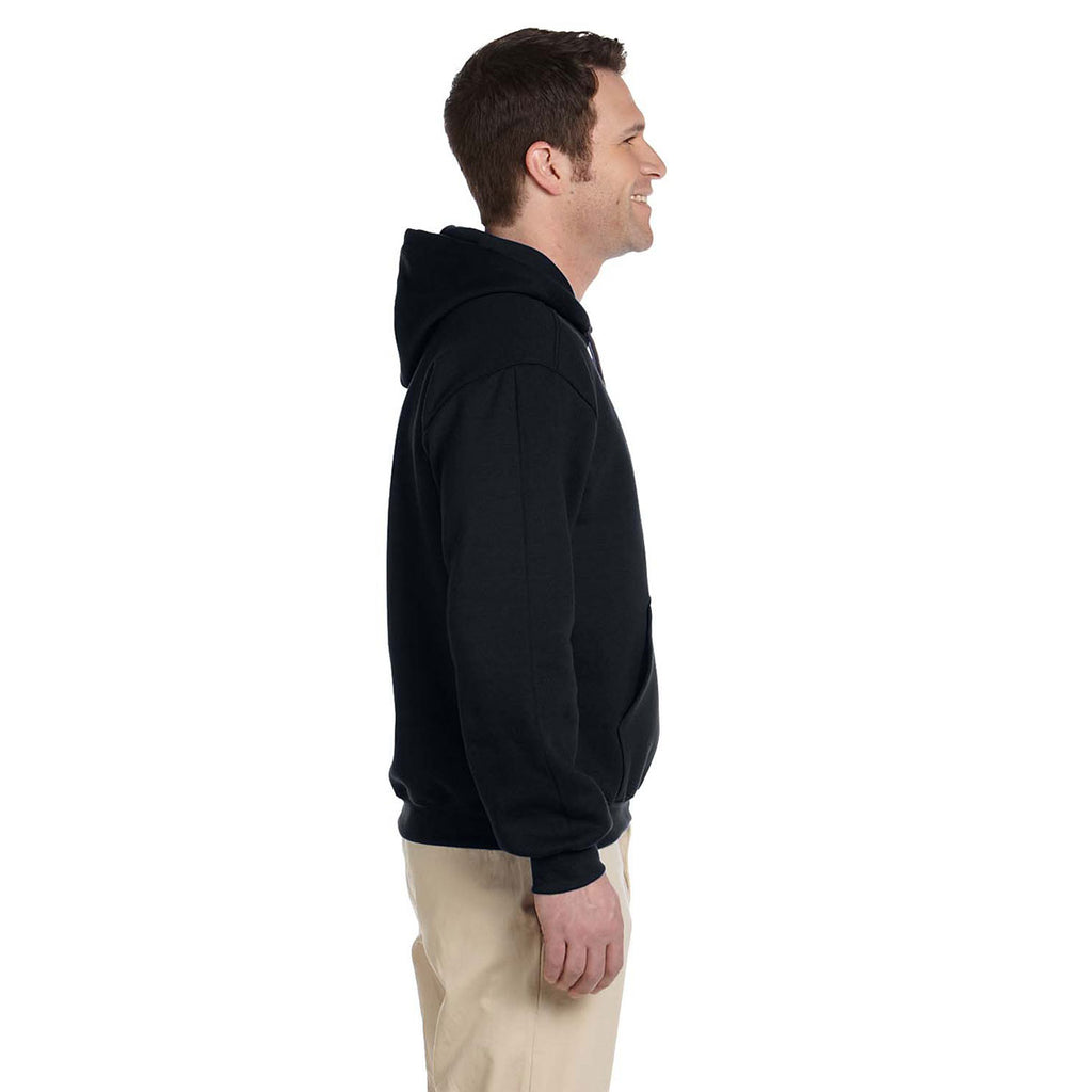 Gildan Unisex Black Premium Cotton Ringspun Hooded Sweatshirt
