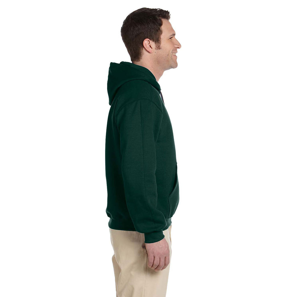 Gildan Unisex Forest Green Premium Cotton Ringspun Hooded Sweatshirt