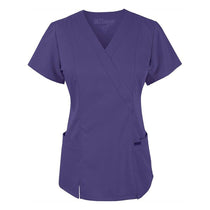 Grey's Anatomy Women's Amethyst Mock Wrap Top