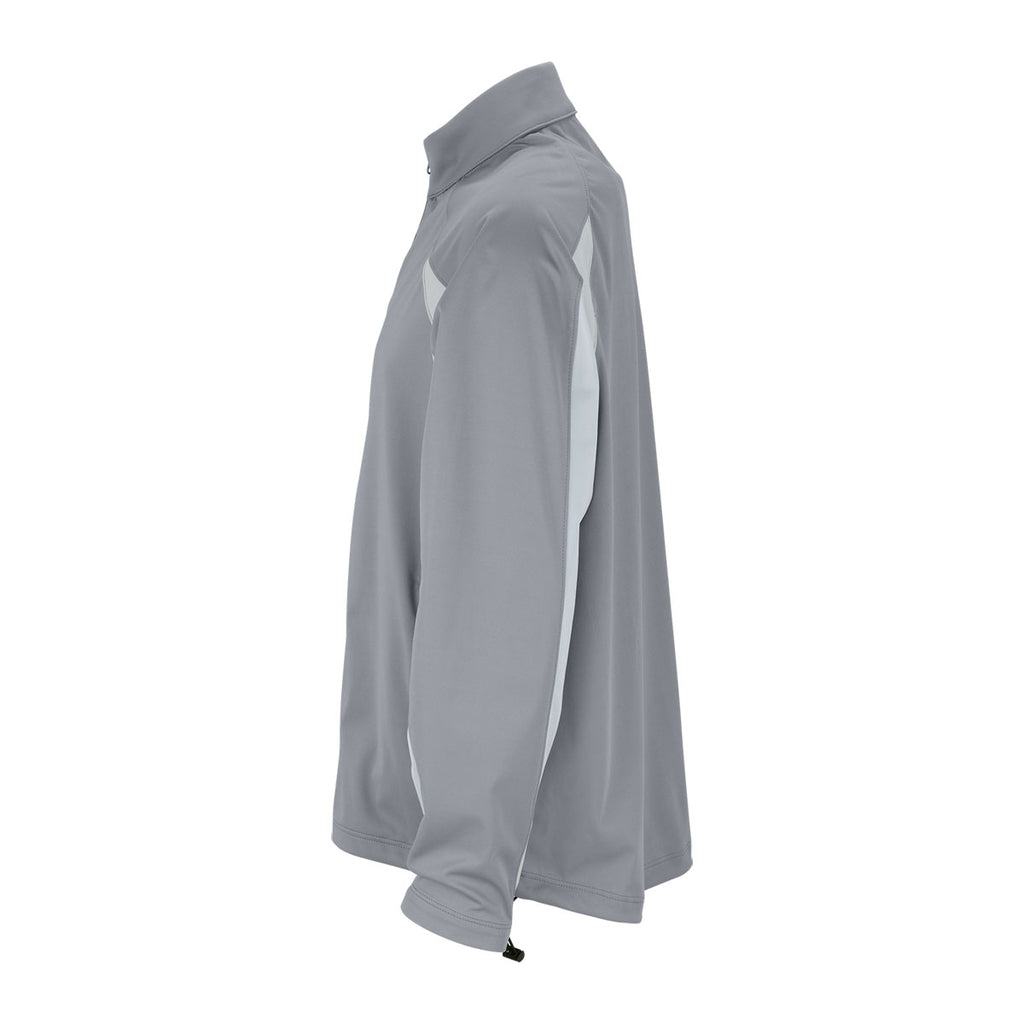 Greg Norman Men's Chrome/Sterling Full-Zip Pieced Weatherknit Jacket