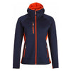 Landway Women's Navy/Orange Hooded Phantom Soft-Shell