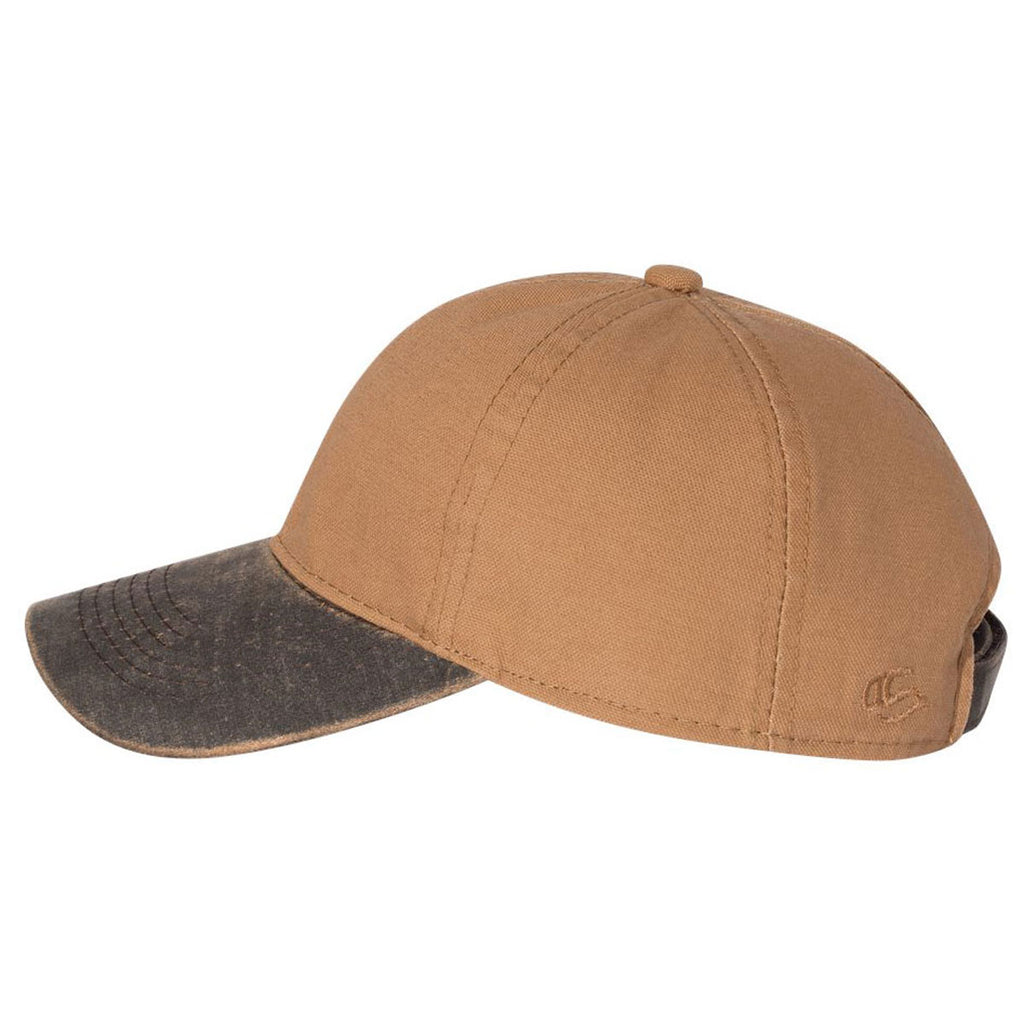 Outdoor Cap DUK Brown/Brown Canvas Cap with Weathered Cotton Visor
