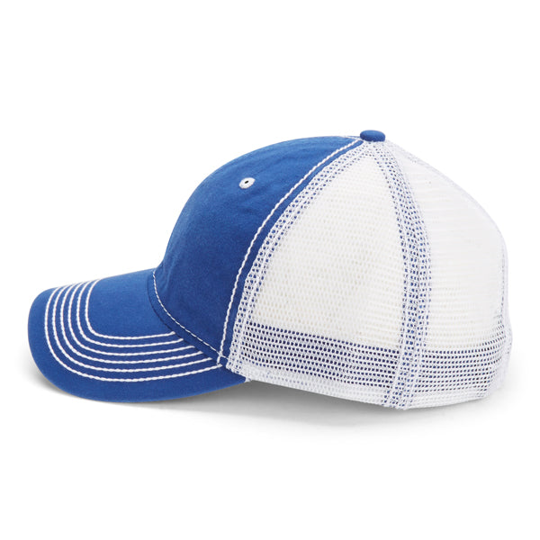 Paramount Apparel Royal/White Heavy Washed Cap