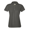 IZOD Women's Charcoal Grey Performance Poly Pique Polo