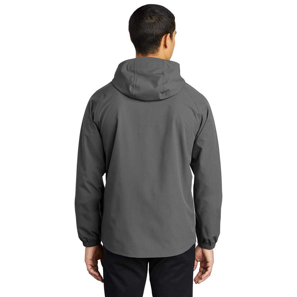 Port Authority Men's Graphite Grey Essential Rain Jacket