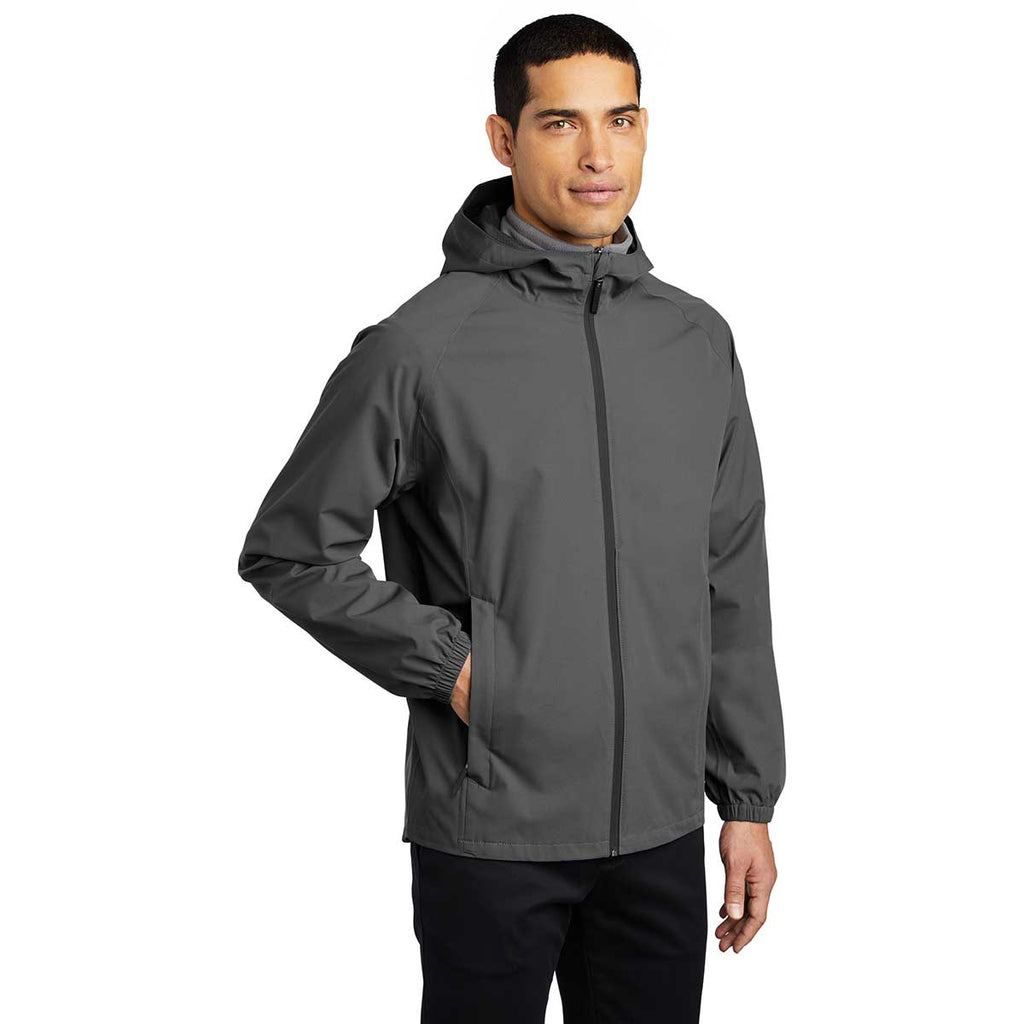 Port Authority Men's Graphite Grey Essential Rain Jacket