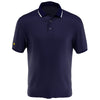 Jack Nicklaus Men's Classic Navy with White Tipping Solid Textured Polo with Tipping