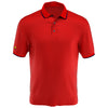 Jack Nicklaus Men's Goji Berry with Navy Tipping Solid Textured Polo with Tipping
