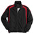 Sport-Tek Men's Black/True Red Colorblock Raglan Jacket