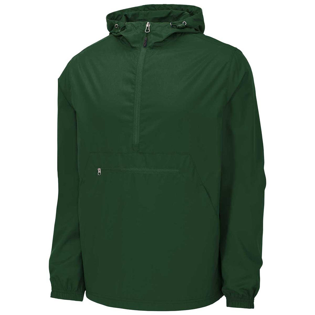 Sport-Tek Men's Forest Green Packable Anorak