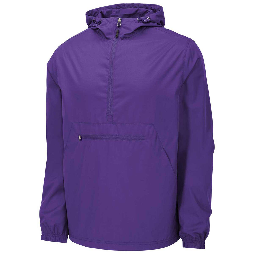 Sport-Tek Men's Purple Packable Anorak