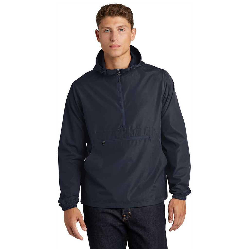 Sport-Tek Men's True Navy Packable Anorak