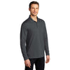 Port Authority Men's Graphite Dry Zone UV Micro-Mesh Long Sleeve Polo