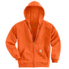 Carhartt Men's Orange Midweight Hooded Zip Front Sweatshirt