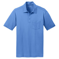 Port Authority Men's Carolina Blue Silk Touch Performance Pocket Polo
