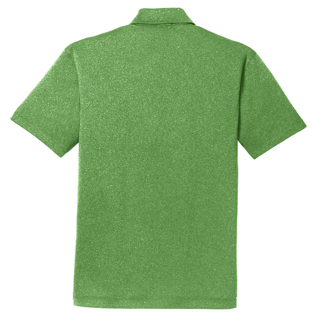 Port Authority Men's Vine Green Heather Trace Heather Polo