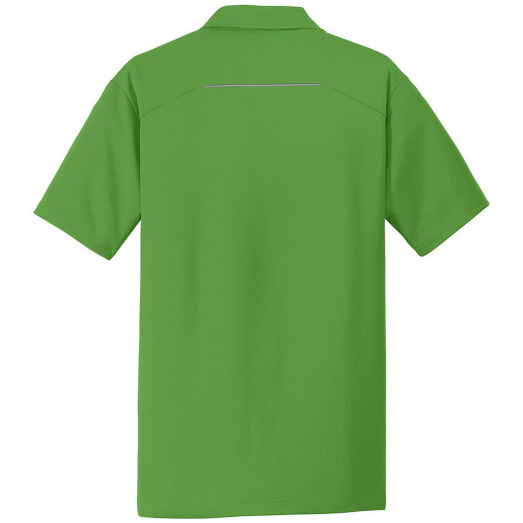 Port Authority Men's Treetop Green Pinpoint Mesh Polo