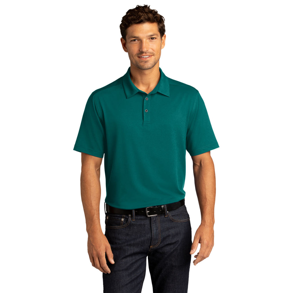 Port Authority Men's Dark Teal City Stretch Polo