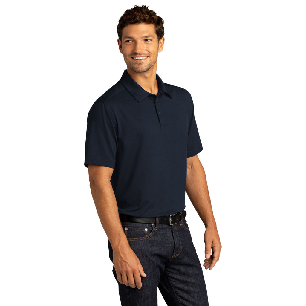 Port Authority Men's River Blue Navy City Stretch Polo