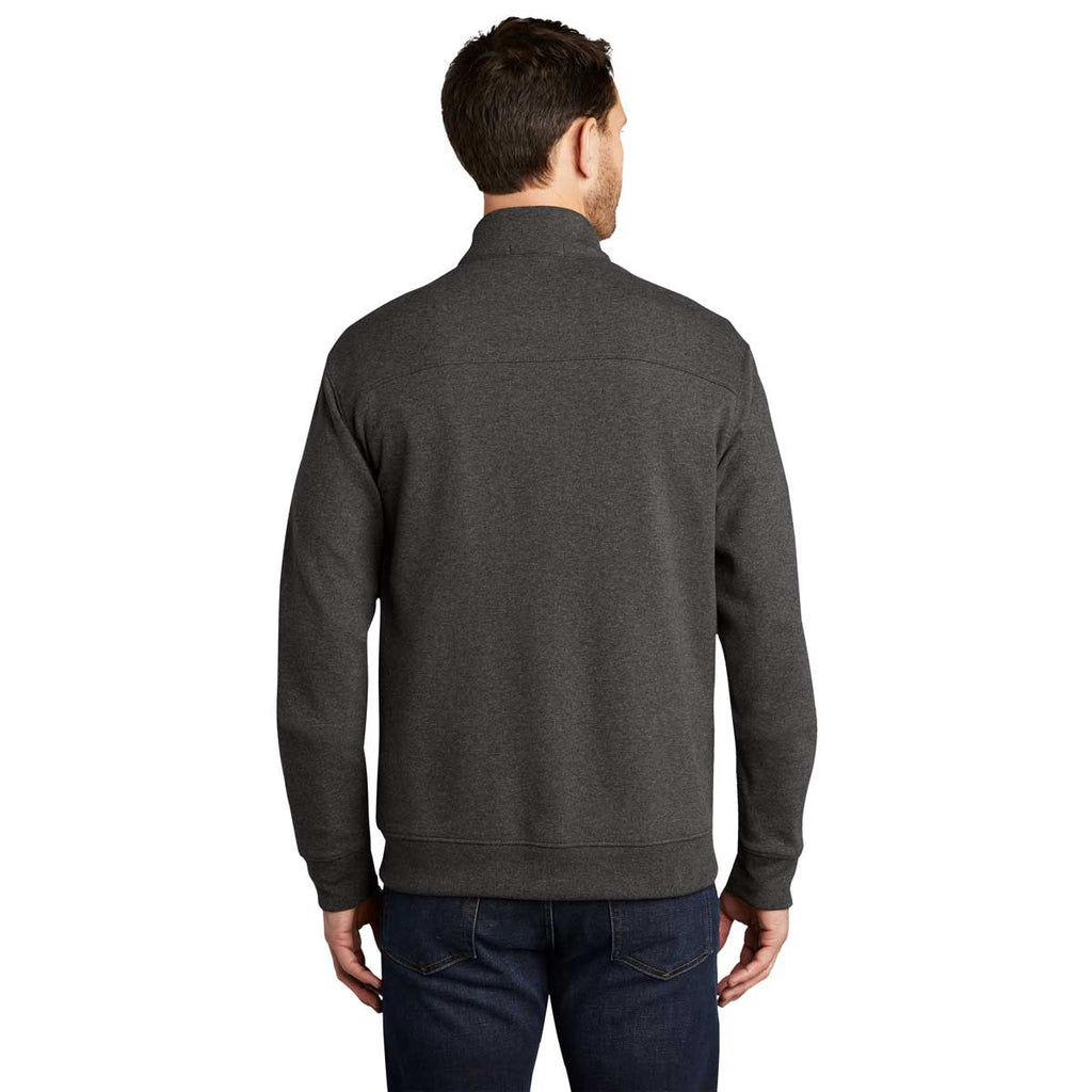 Port Authority Men's Charcoal Heather/Medium Heather Grey Interlock Full-Zip