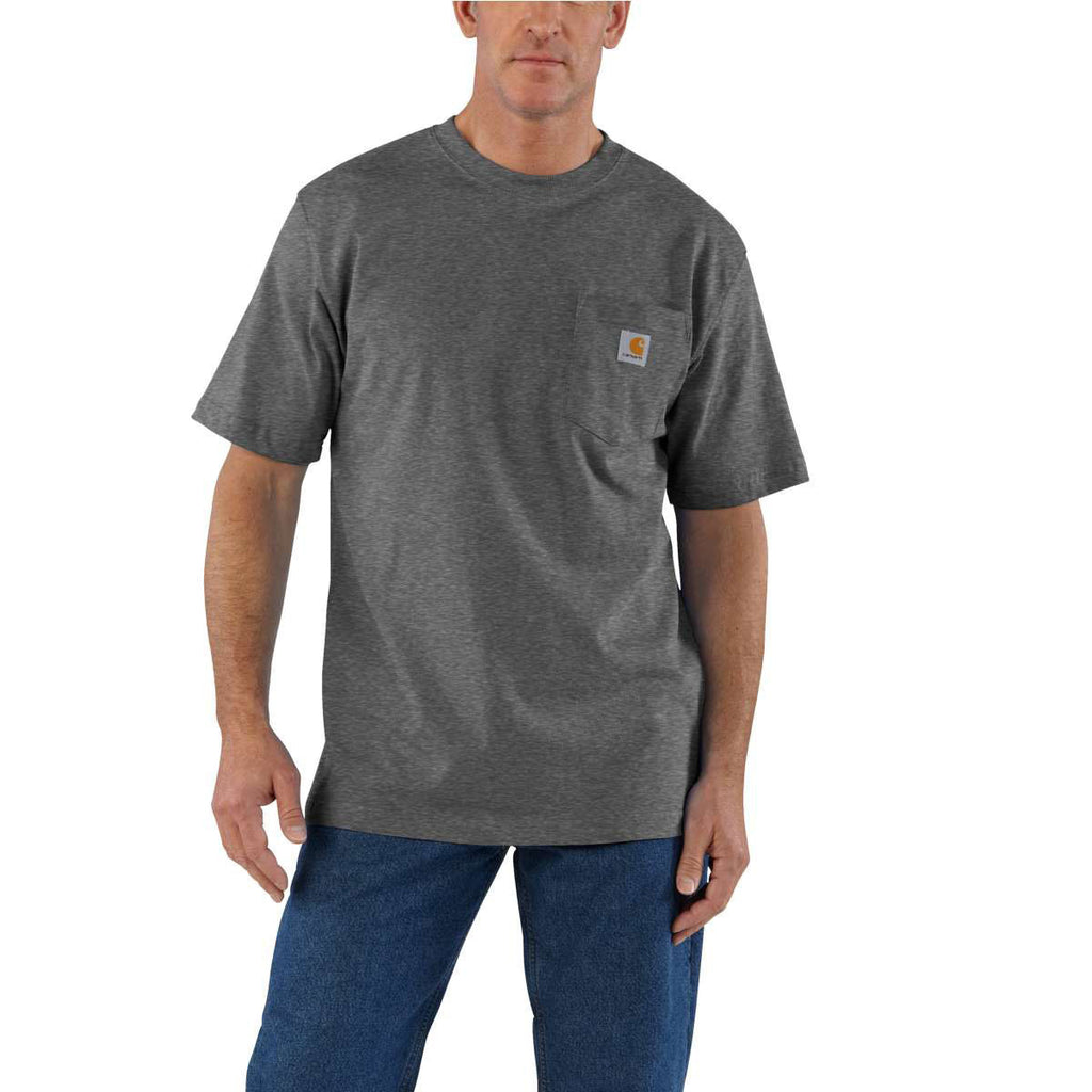 Carhartt Men's Tall Carbon Heather Workwear Pocket S/S T-Shirt