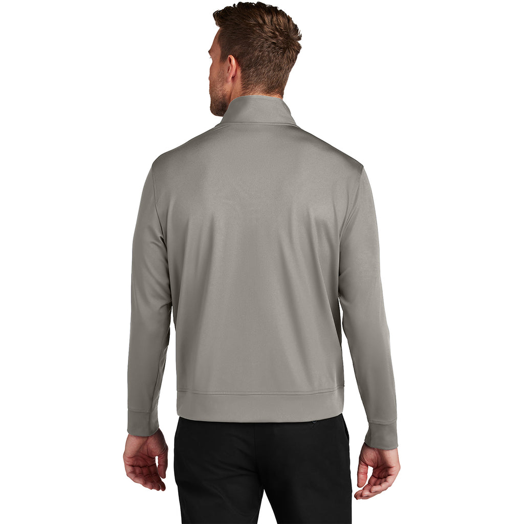 Port Authority Men's Smoke Grey C-FREE Double Knit Full-Zip