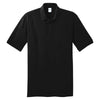 Port & Company Men's Jet Black Tall Core Blend Jersey Knit Polo