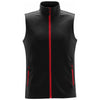 Stormtech Men's Black/ Bright Red Orbiter Softshell Vest