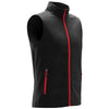 Stormtech Men's Black/Bright Red Orbiter Softshell Vest