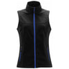 Stormtech Women's Black/Azure Blue Orbiter Softshell Vest